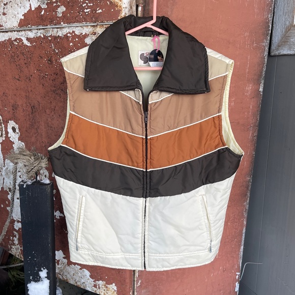 Silton Other - 🍄SOLD🍄 Vintage Retro Silton California stripe puff vest